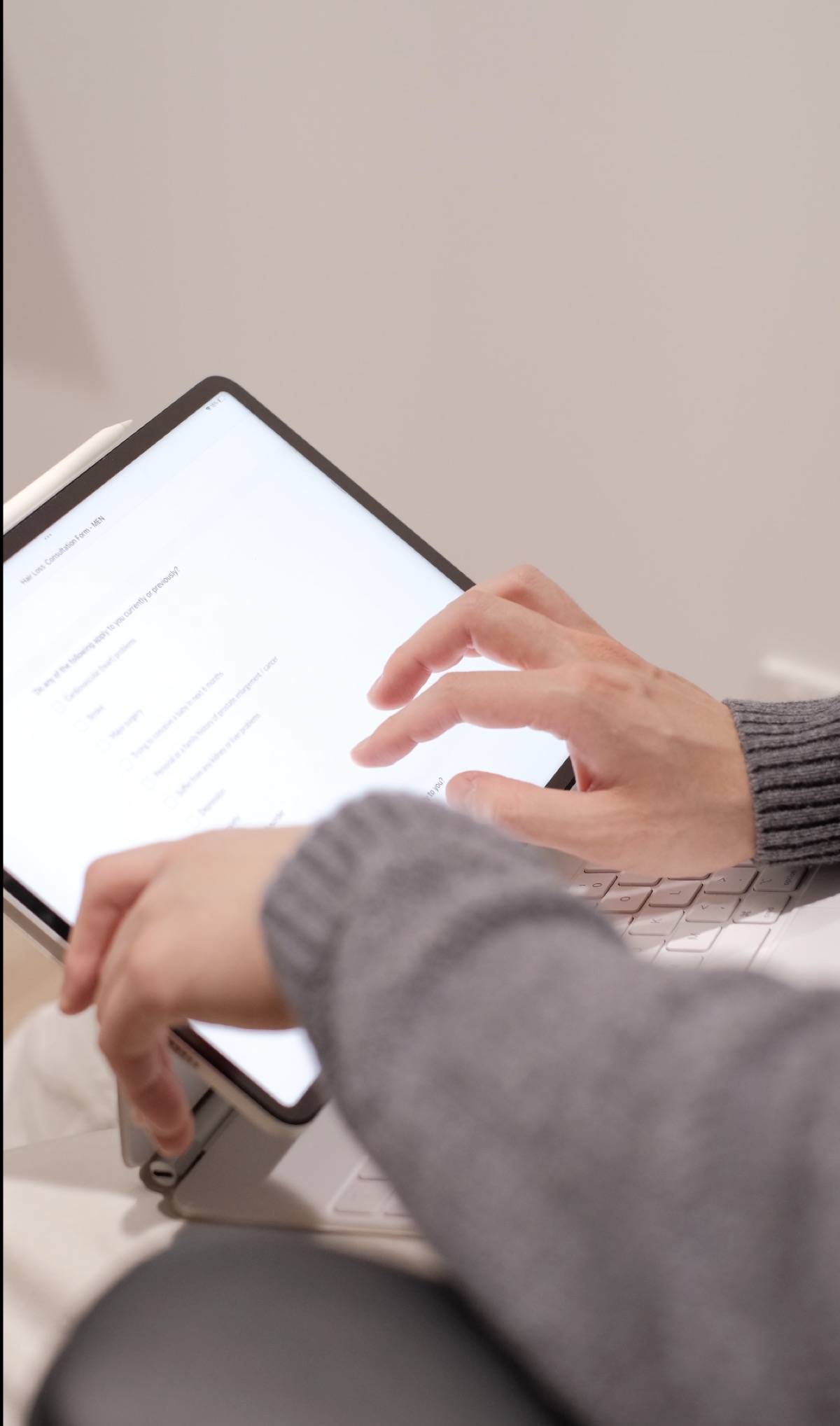 A written treatment plan being prepared