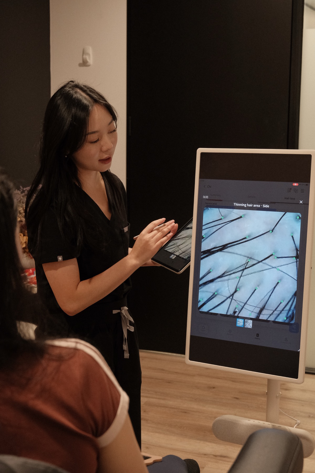 AI scalp analysis being performed at Scalp Series