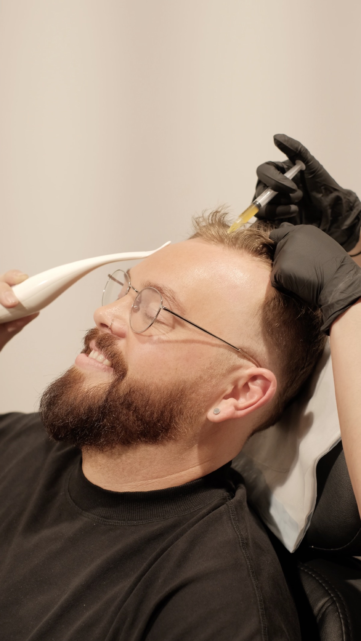 A Scalp Series treatment in the studio